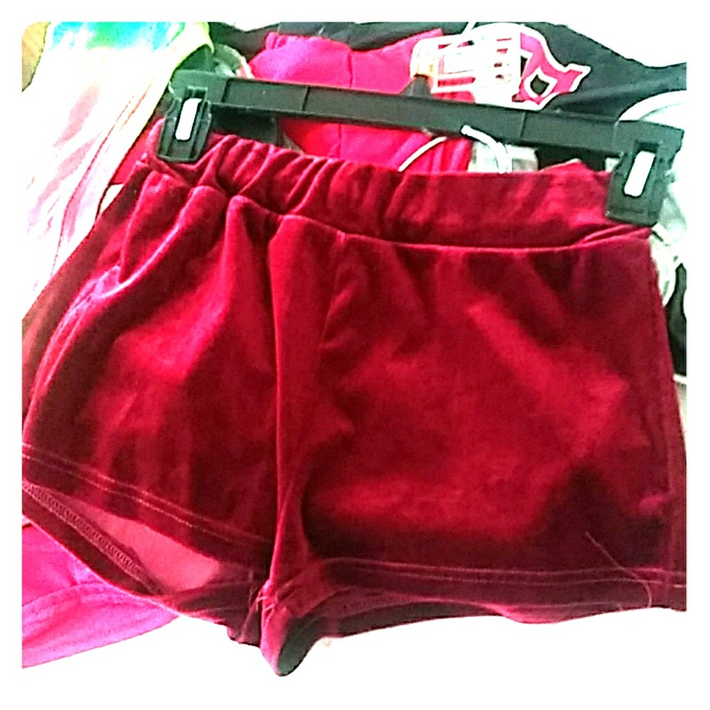Super cute red velvet booty shorts